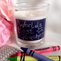 World's Best Teacher candle, teacher gift, thank you teacher gift