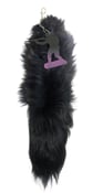 Image of Black and Purple UFG Fox Tail Keychain