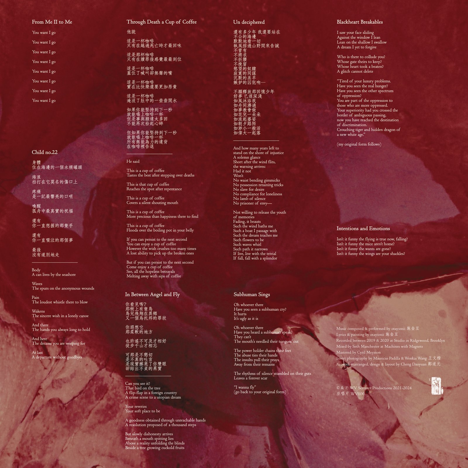 WV100 otay:onii (CN/DE/US) - 冥冥 Míng Míng LP | WV Sorcerer