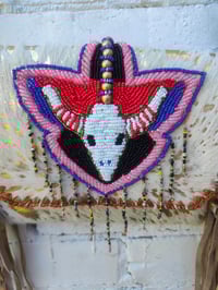 Image 9 of Barca Bag - cream and gold fringes cross body or wear on waist