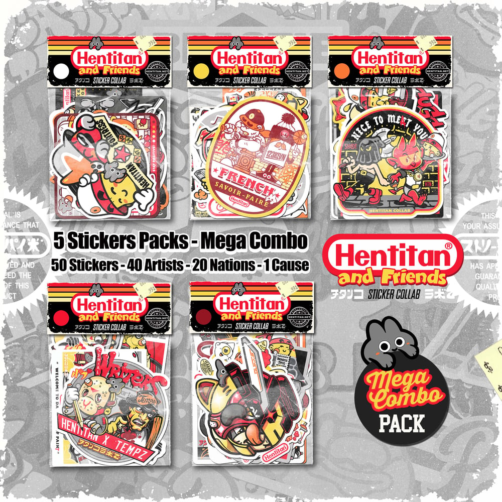 HENTITAN AND FRIENDS - MEGA COMBO STICKER PACK