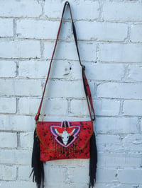 Image 2 of Barca Bag - red and black