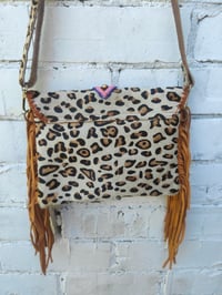 Image 4 of Barca Bag - cream leopard with trim 