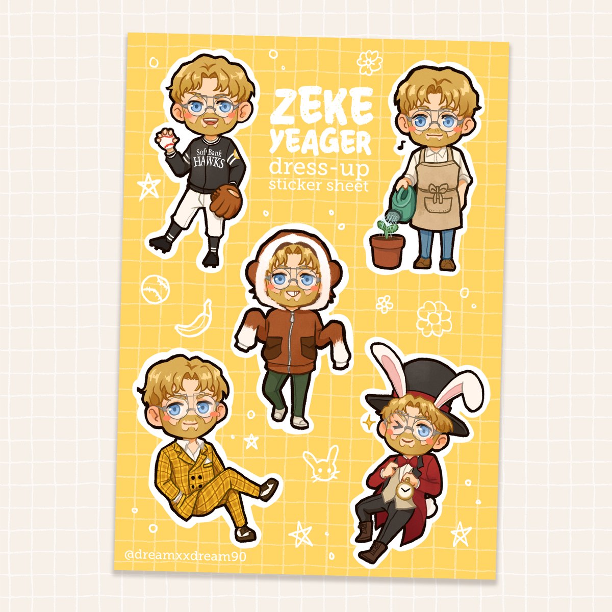 Image of NEW Zeke Dress-Up Sticker Sheet