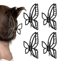4 Pack Butterfly Claw Clips, 4.3" Cute Claw Hair Clips For Women Girls, Non Slip Matte Hair 