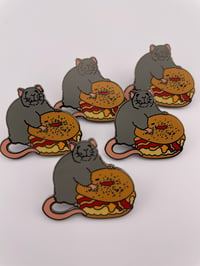 Image 2 of LIMITED EDITION - Bacon Egg and Cheese Rat Pin