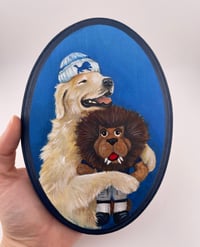 Image 2 of Detroit Lions Dog Painting