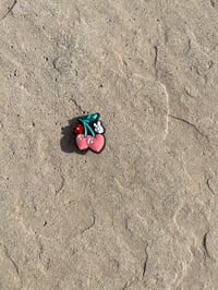 Cherry Heart Croc Charm 