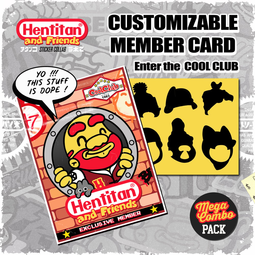 HENTITAN AND FRIENDS - MEGA COMBO STICKER PACK