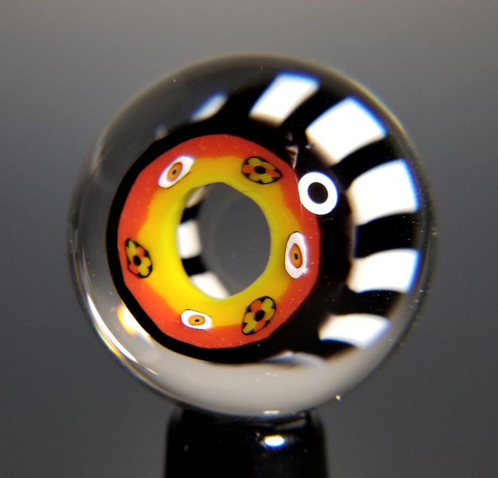 Image of 29mm Rasta Eye Ring / Checkerboard marble