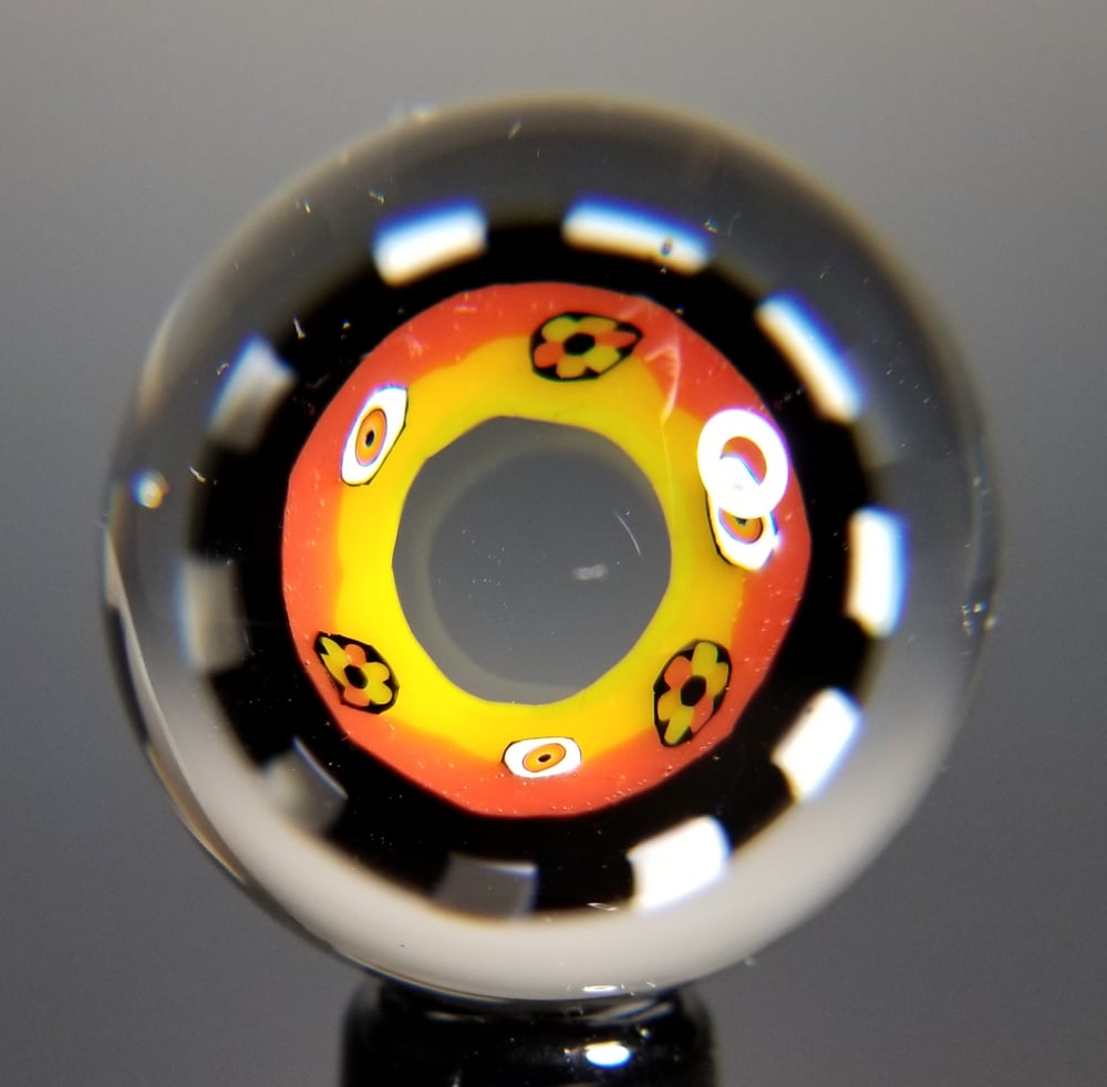 Image of 29mm Rasta Eye Ring / Checkerboard marble