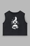 Witch Daughter Vest: Anthracite - White