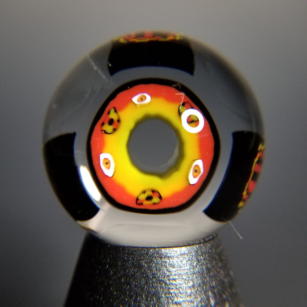 Image of 39mm Rasta Eye Vortex with Rasta Checkerboard satellites 