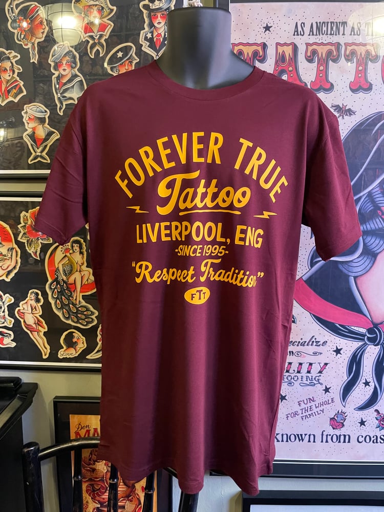 Image of Maroon FTT ~ Respect Tradition T-Shirts (UK only)