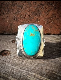 Image 3 of WL&A Handmade Royston Blue Thunderbird Signet Ring - Size 8