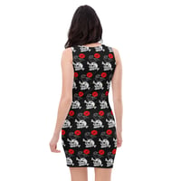 Image 4 of Marlowe Ink Raven Skull Bodycon dress