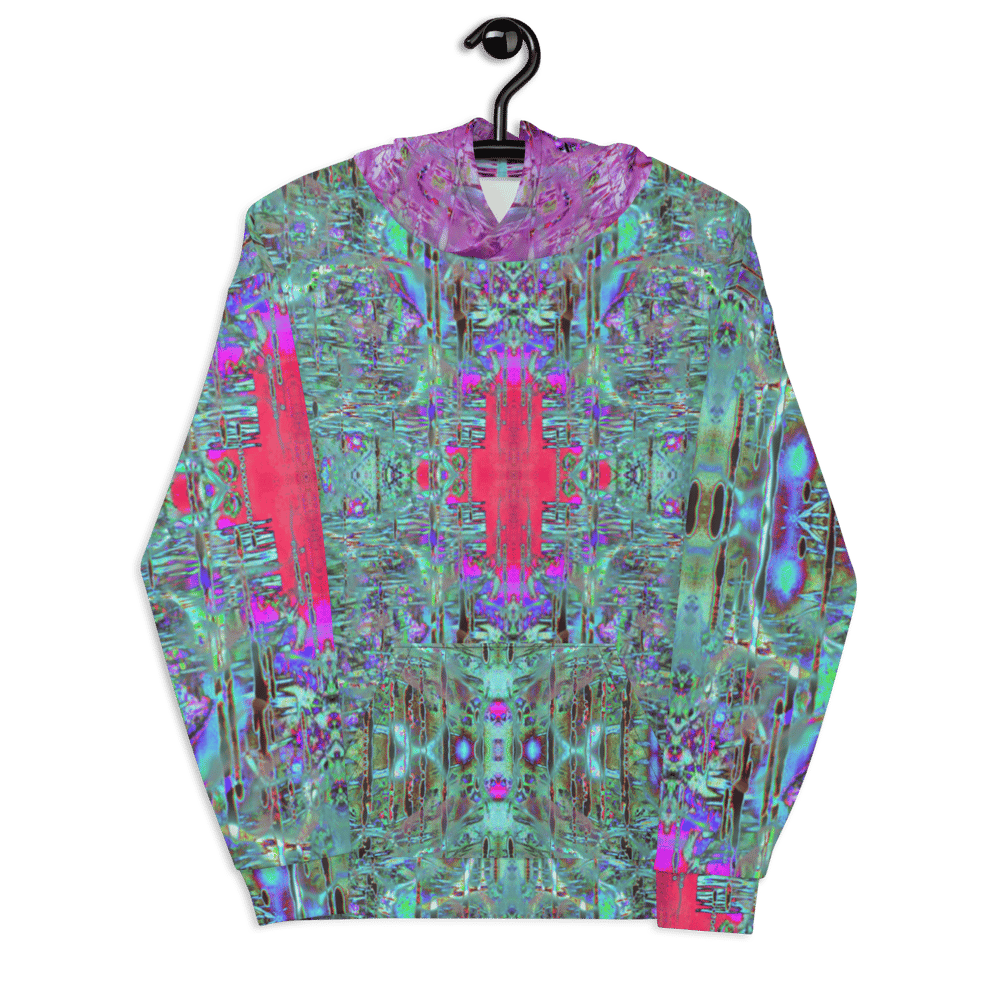 cyber psychedelia hoodie (pink hood)