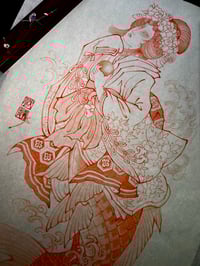 Image 2 of Japan Boku-undo sumi ink stick — Shu /墨運堂朱砂墨條