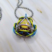 Image 4 of Super Sunny Reversible Tria Chainmaille Pendant