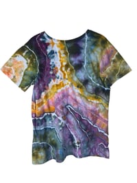 Image 2 of ♻️ UPCYCLED L Ladies Fit Crewneck Tee in Geode Ice Dye