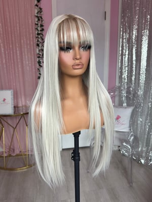 Image of icy bangs dark roots (ready to ship)