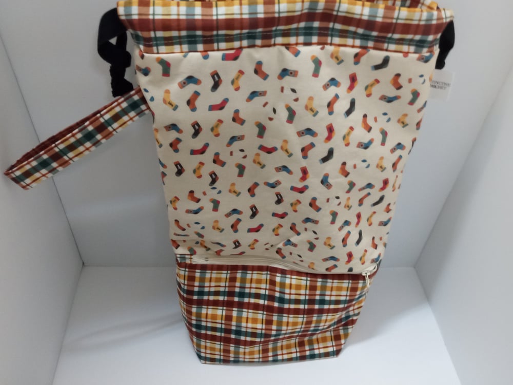 Image of Clearance sale Double Decker Project Bag in Sock Print