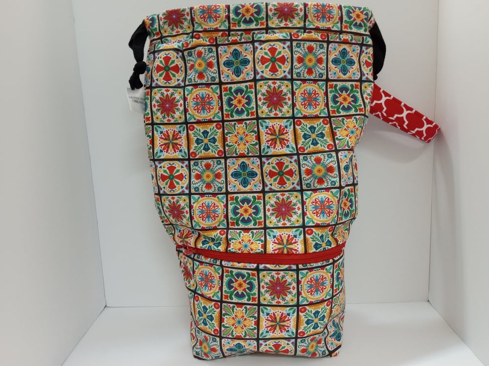 Image of Clearance sale Double Decker Project Bag in Motif Tile Print