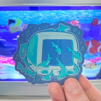 Image 1 of Cyber shark monitor sticker