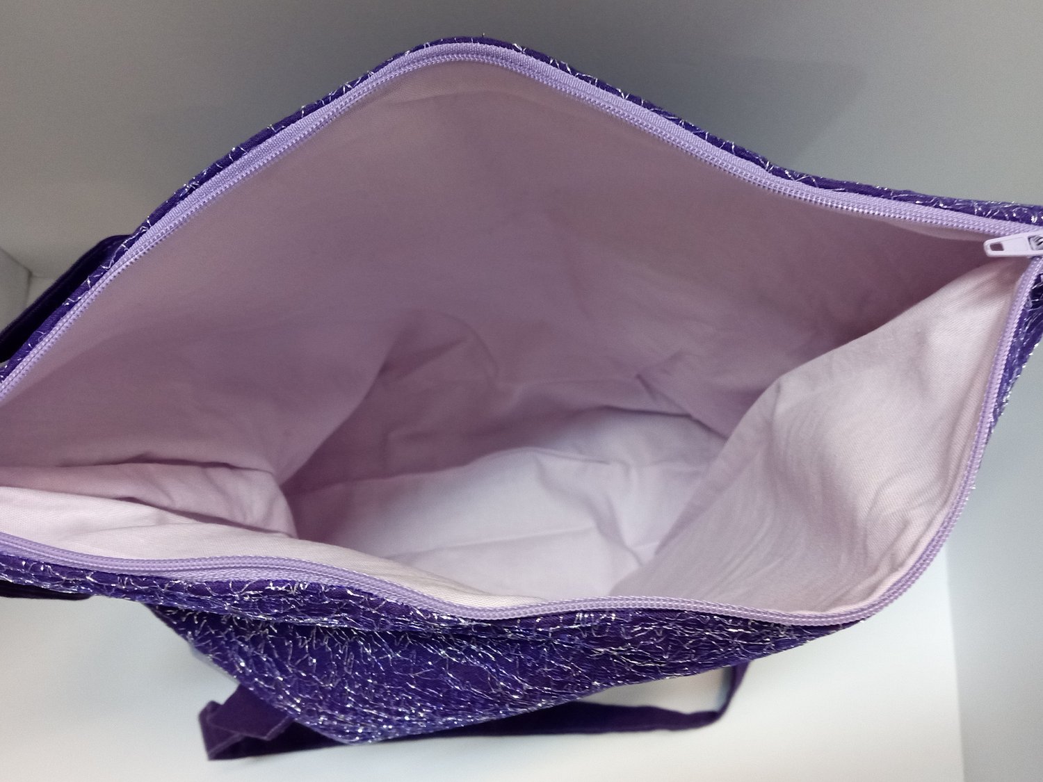 Image of Clearance sale Medium Zippered Project Bag With Sparkle Overlay