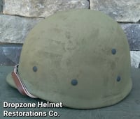 Image 6 of WWII Repro Hawley M-1 Helmet Liner. Rayon Webbing & Size 57 sweatband. (Nickle Hardware) 