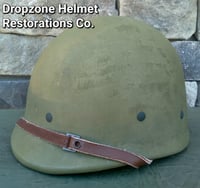 Image 2 of WWII Repro Hawley M-1 Helmet Liner. Rayon Webbing & Size 57 sweatband. (Nickle Hardware) 