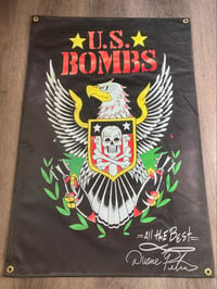 Image 1 of US BOMBS VINYL BANNER 24x36 signed