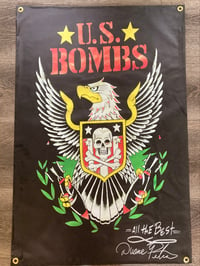 Image 3 of US BOMBS VINYL BANNER 24x36 signed