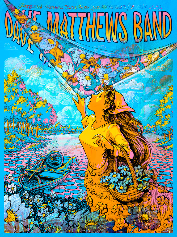 Image of Dave Matthews Band - Virginia Beach 2024 - Hazy Waves HoloFoil