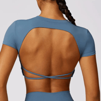 Image 1 of Ocean Backless Crop Top 