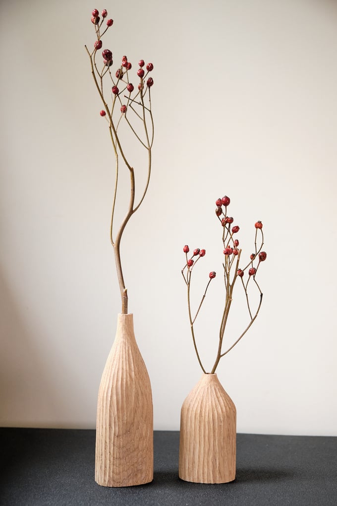 Image of 2x Small Oak Bud Vases - CBV001