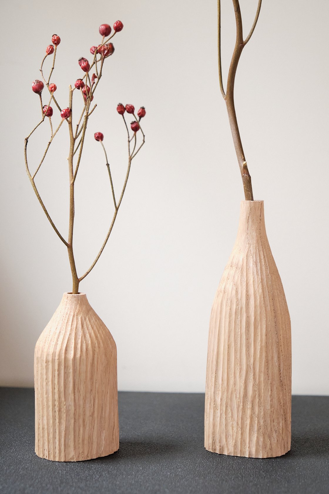 Image of 2x Small Oak Bud Vases - CBV001