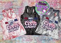 Image 1 of Red White Coors Light Women's Tank