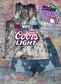 Image 2 of Red White Coors Light Women's Tank