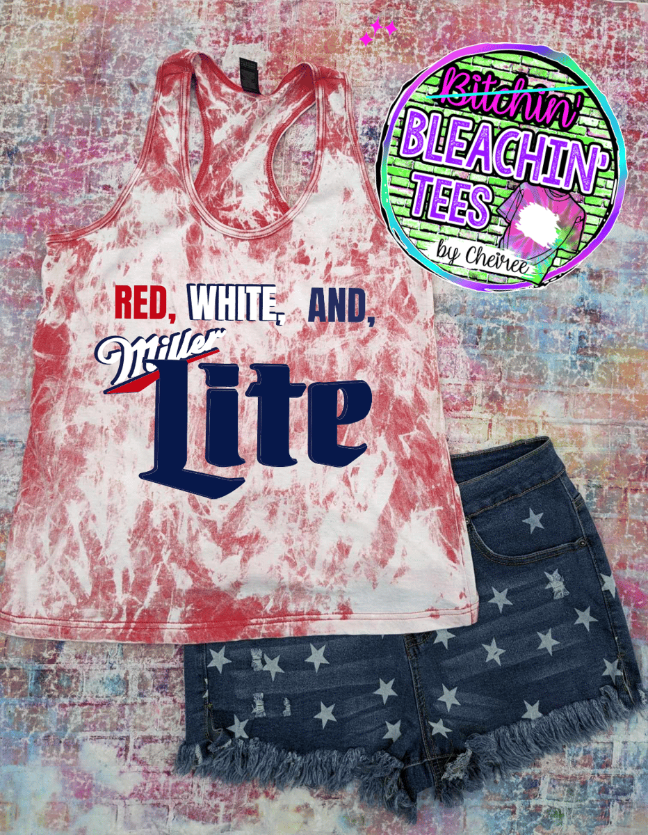 Red White Miller Light Women's Tank | Bleachin' Tee's