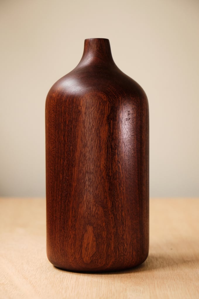 Image of Large Sapele Bud Vase - BV004