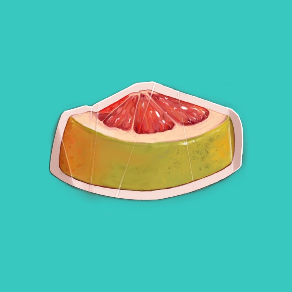 Image of Paper Grapefruit Print