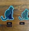 Black Cat Pooper Sticker (Large) - 🌈 Glitter