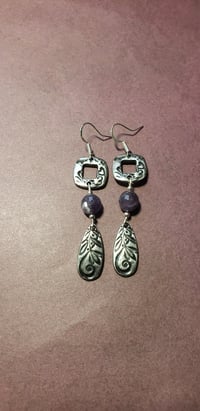 Amethyst Floral Earrings