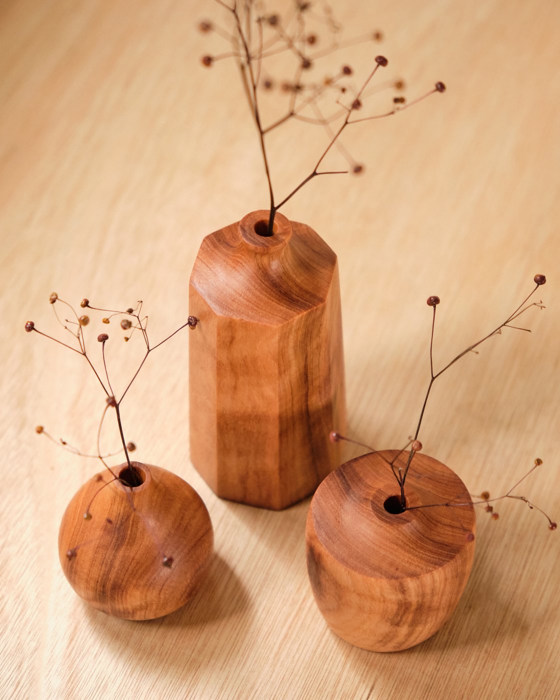 Image of 3x Small Olive Bud Vases - BV005
