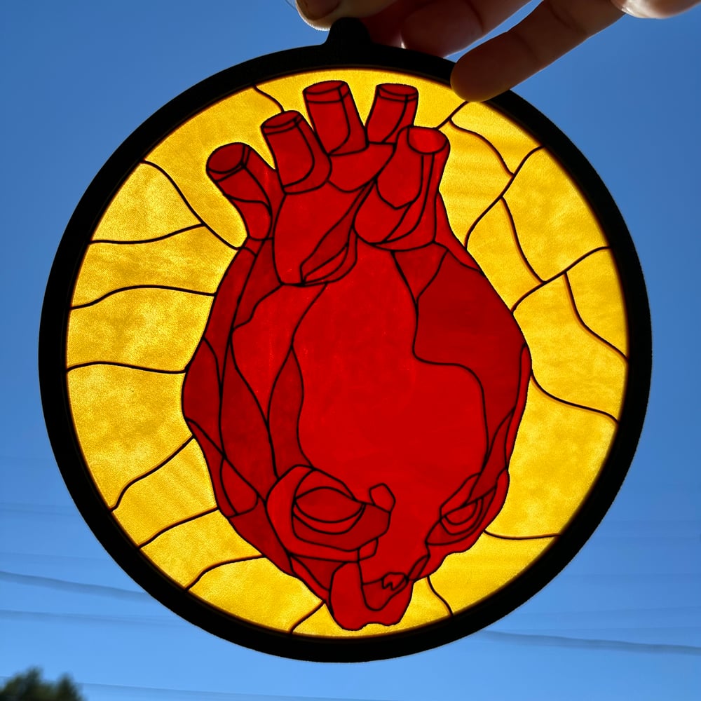 3D printed "stained glass" heart