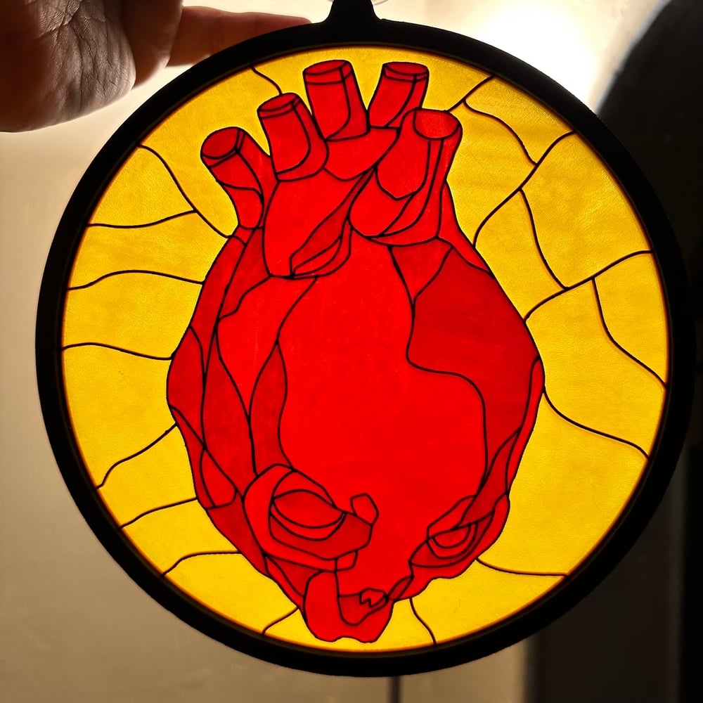 3D printed "stained glass" heart