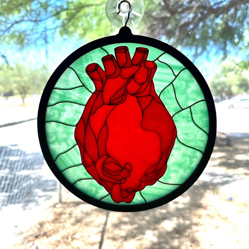 3D printed "stained glass" heart