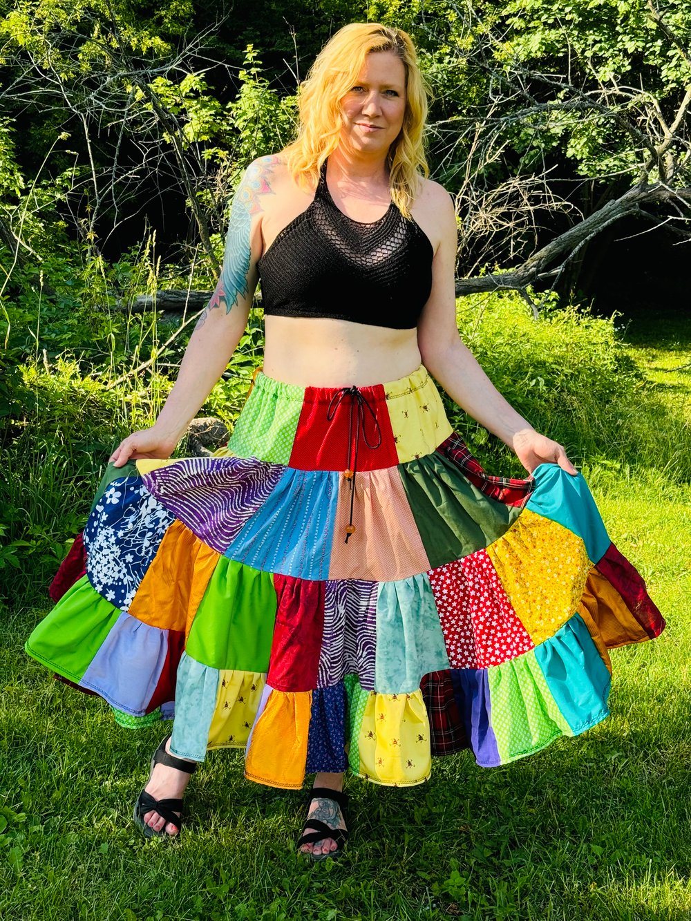 Image of THE DAISY JANE PATCHWORK SKIRT 1/1 ☀️❤️🍃