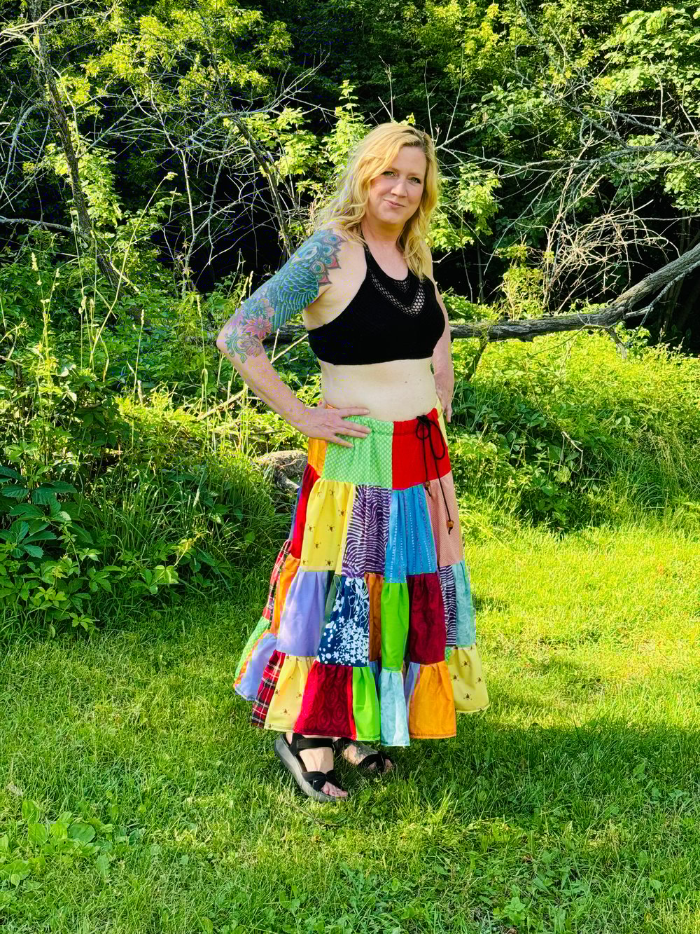 Image of THE DAISY JANE PATCHWORK SKIRT 1/1 ☀️❤️🍃
